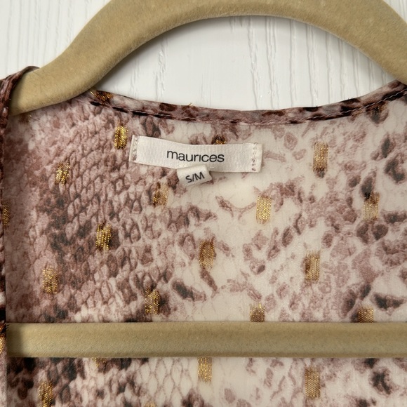 Maurices Snake Print Kimono S/M - Picture 5 of 6